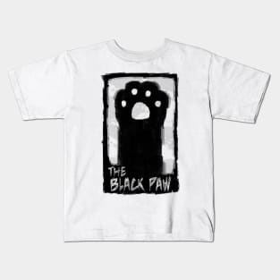 Black Kitty Paw Kids T-Shirt